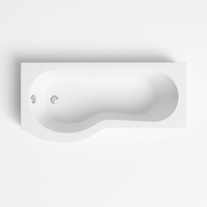 P-Shape Round Shower Bath Left Hand (LH) 1500 -700/850mm + Panel