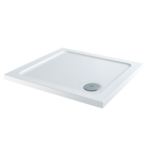 Low Profile Square Shower Tray White