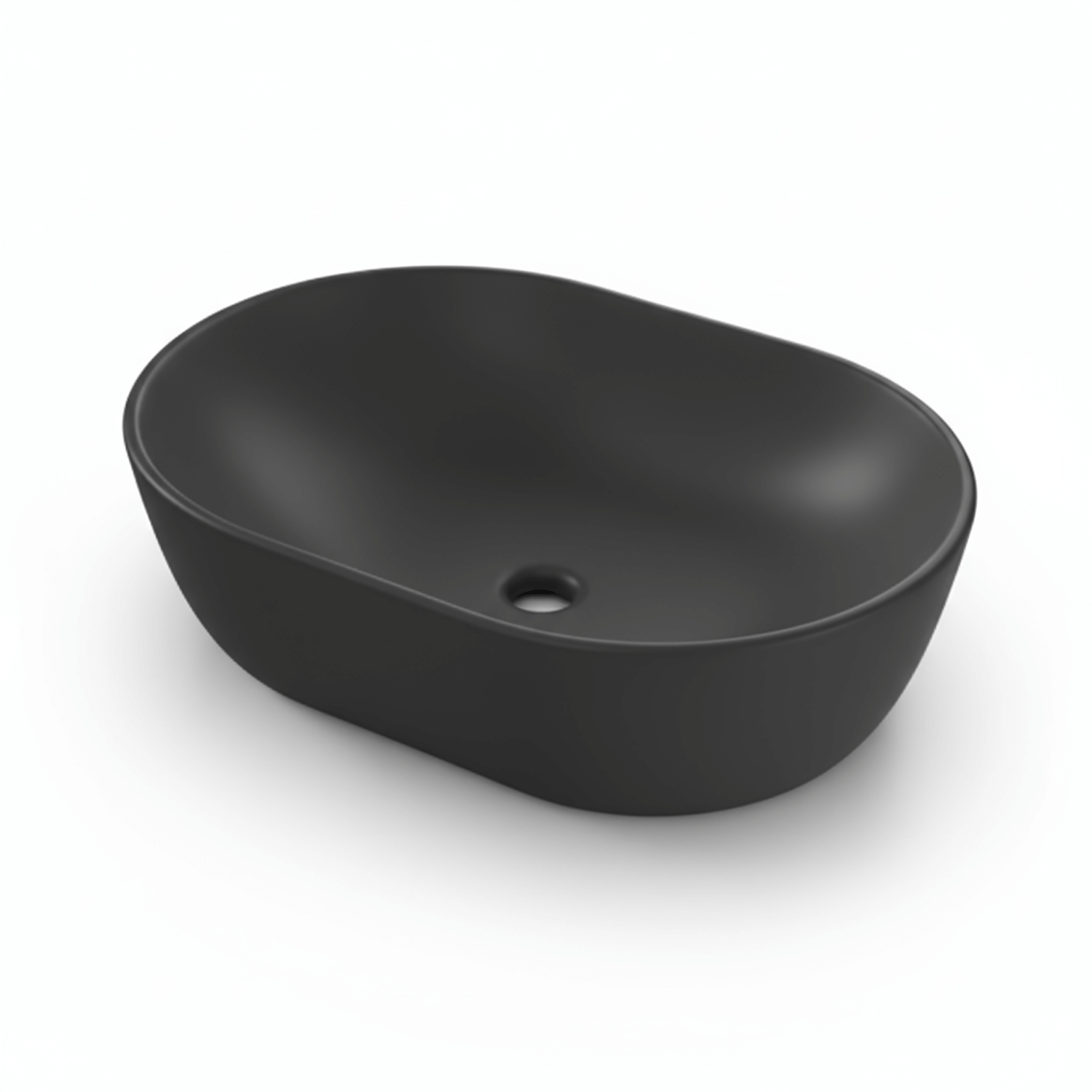 Ronda Oval Countertop Bathroom Basin – Matt Anthracite