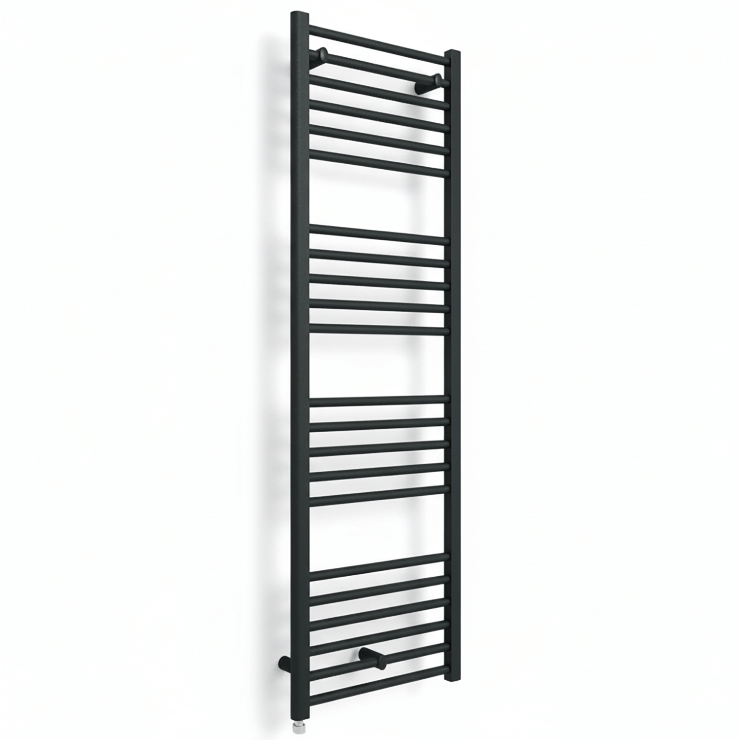 Silea Straight Headed Towel Radiator Matt Black 500 x 1600mm