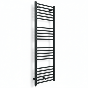 Silea Straight Headed Towel Radiator Matt Black 500 x 1600mm