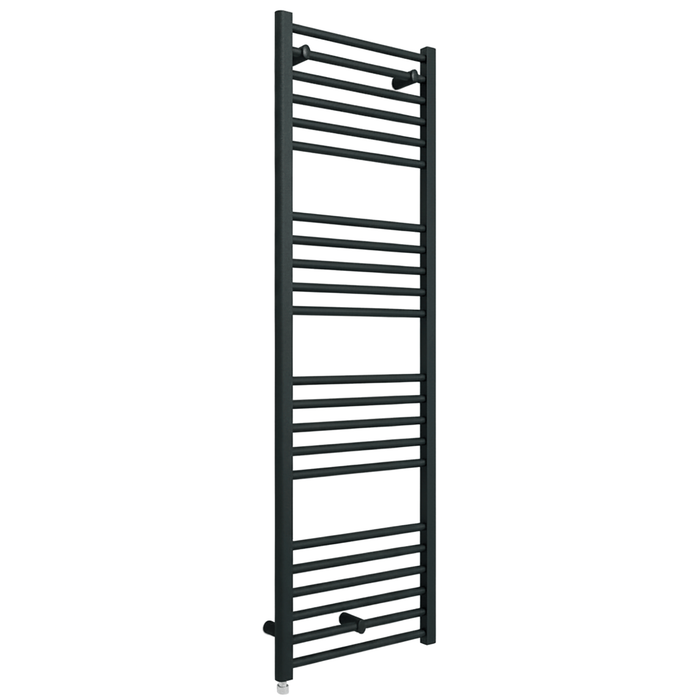 Silea Straight Headed Towel Radiator Matt Black 500 x 1600mm