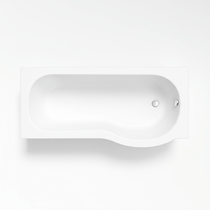 P-Shape Round Shower Bath Right Hand (RH) 1500 -700/850mm + Panel