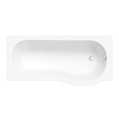 P-Shape Round Shower Bath Right Hand (RH) 1500x700/850mm + Panel