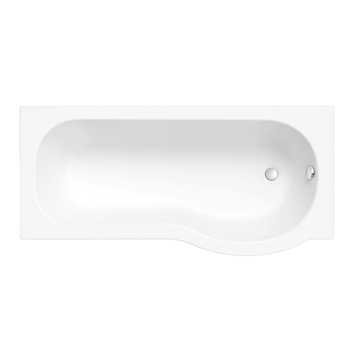P-Shape Round Shower Bath Right Hand (RH) 1500 -700/850mm + Panel