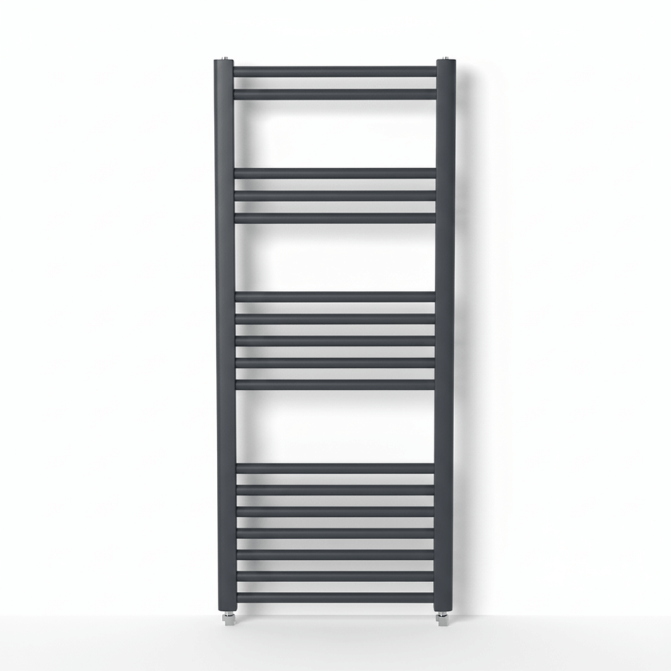 Straight Heated Towel Radiator Anthracite 500 x 1175mm