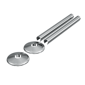 Chrome Radiator & Twin Rail Pipe Cover & Collar Pair