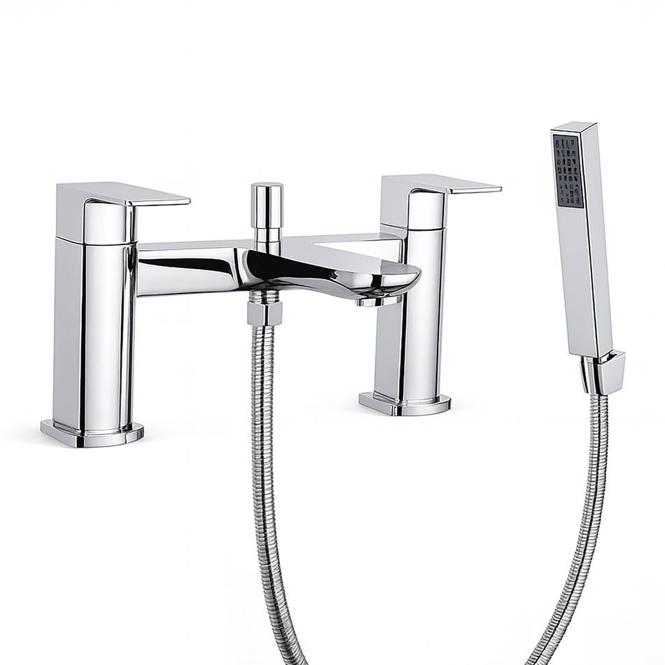 Polished Chrome Bath Shower Mixer Tap with Handset