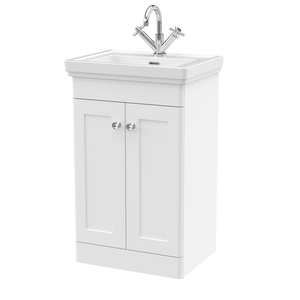 Traditional 500mm Floor Standing Bathroom Vanity Satin White