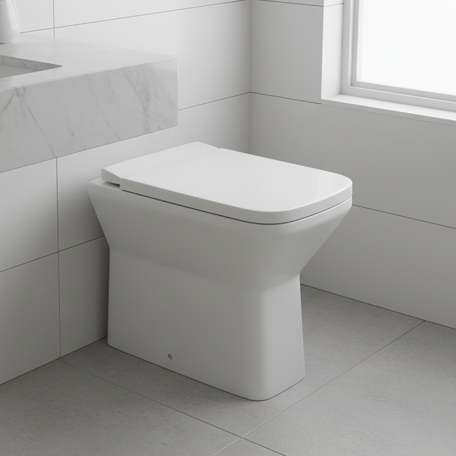 Elite Back To Wall Square Toilet Pan