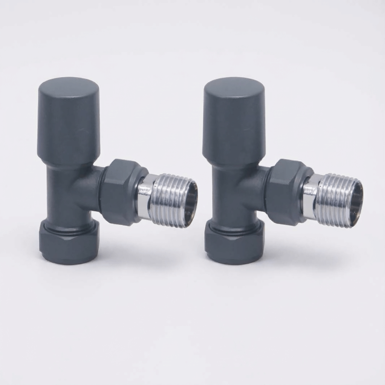Angled Radiator Towel Valves Anthracite (Pair)