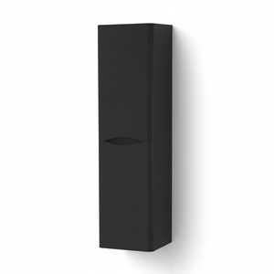 Wall Hung Tall Bathroom Storage Cabinet – 1400 x 350mm Matt Anthracite