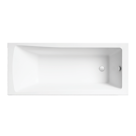 Linton Rectangular Single-Ended Straight Bath Polished Chrome