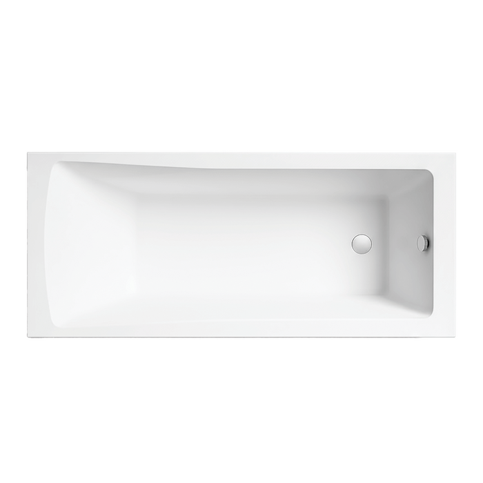 Linton Rectangular Single-Ended Straight Bath Polished Chrome