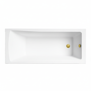 Linton  Rectangular Single Ended Straight Bath Brushed Brass