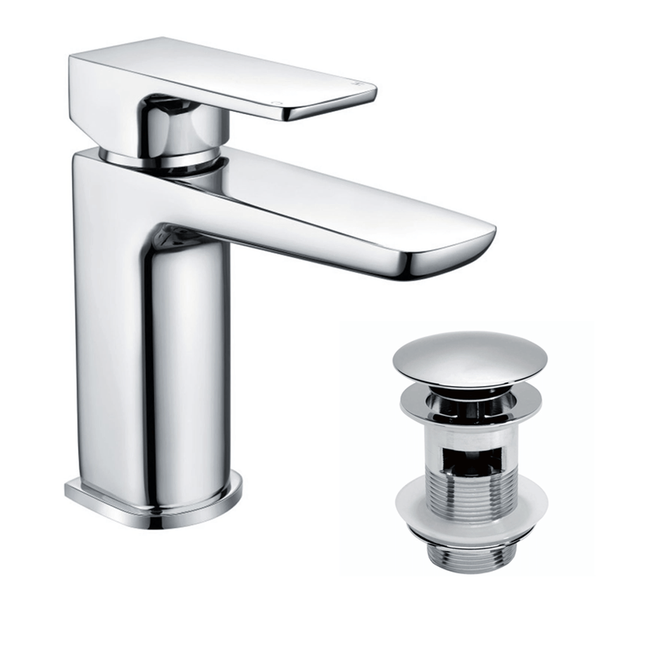 Basin Mono Mixer Inc Waste Polished Chrome