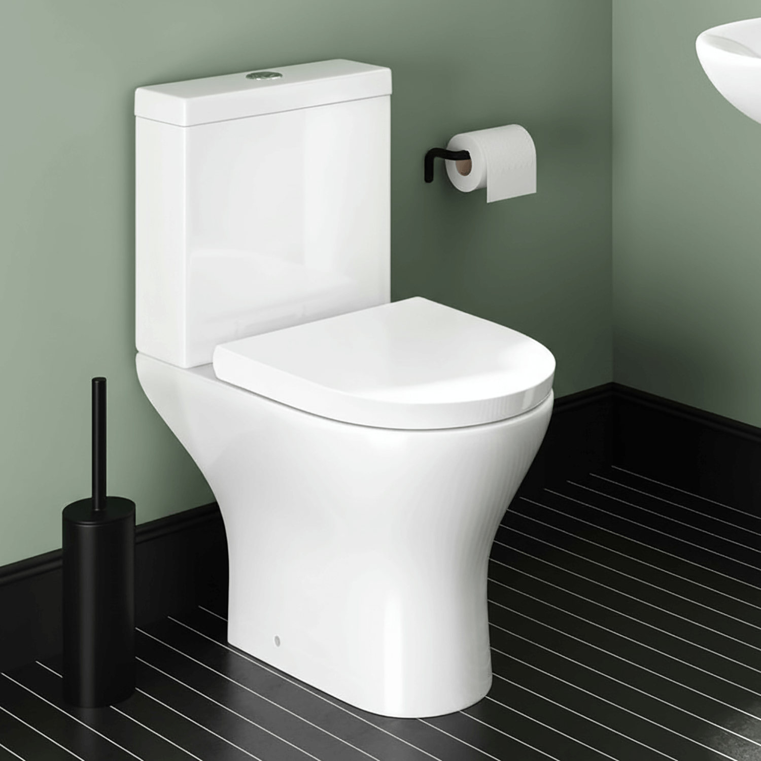 Azzurra Comfort Height Short Projection Close Coupled Toilet With Wrap Over Seat