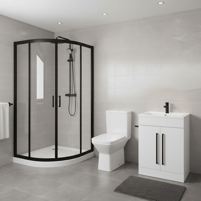 Shower Suite Quadrant Enclosure, Vanity Unit & Toilet