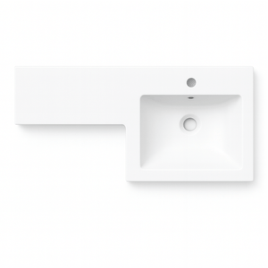 1100mm Right Hand L- Shaped Resin Basin