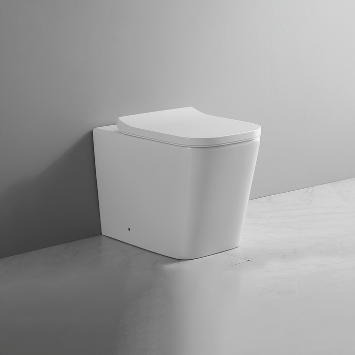 Ekora Rimless Back To Wall Square Toilet Pan