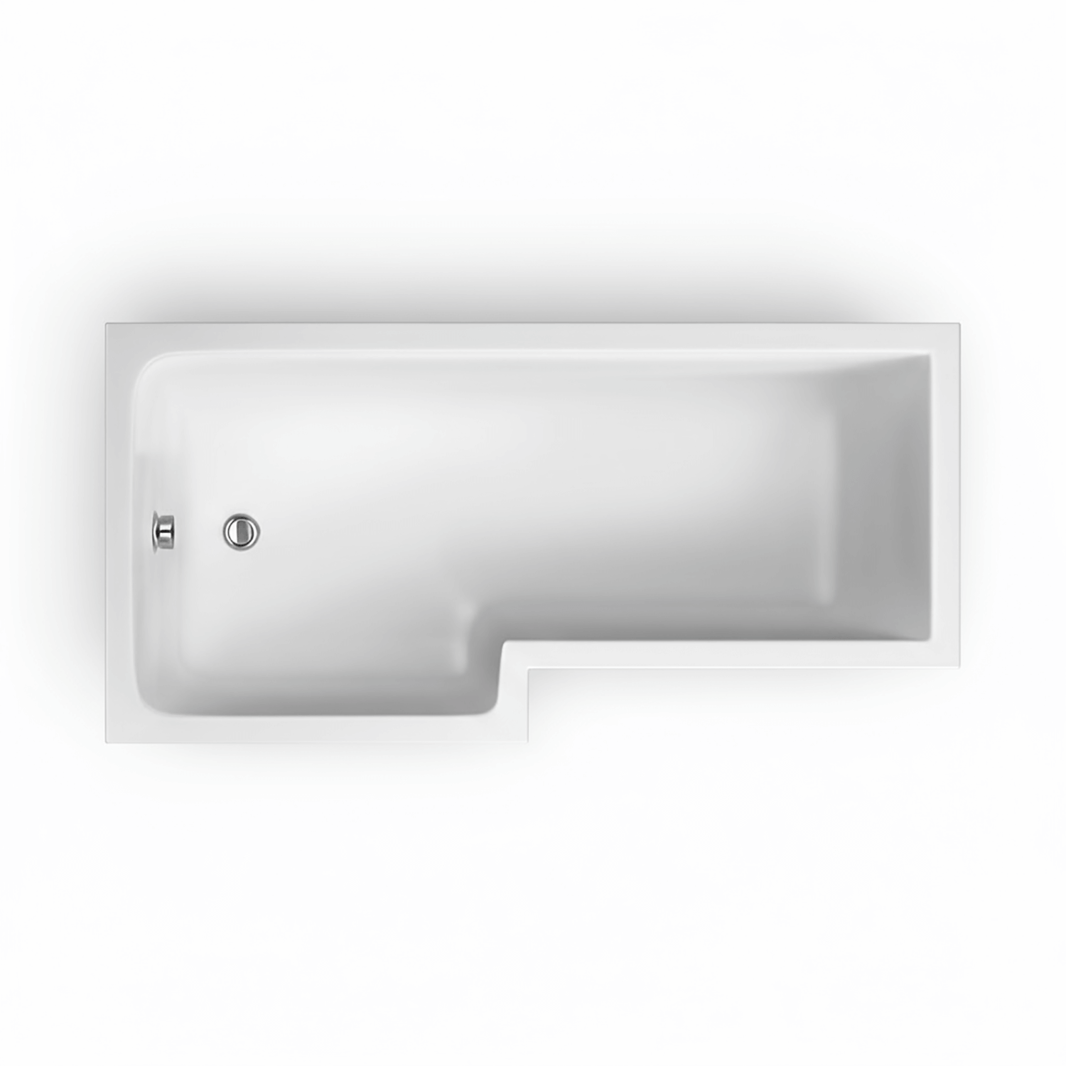 L-Shape Square Shower Bath Left Hand (LH) 1500 -700/850mm + Pane