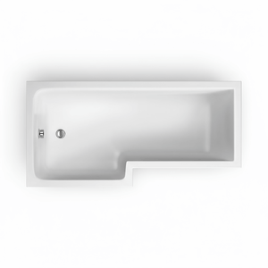 L-Shape Square Shower Bath Left Hand (LH) 1500 -700/850mm + Pane