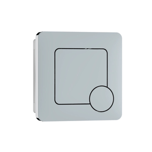 Dual Flush  Square Push Button Flush Plate - Chrome