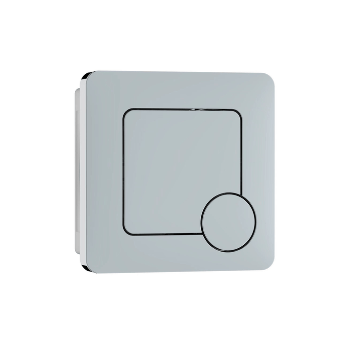 Dual Flush  Square Push Button Flush Plate - Chrome