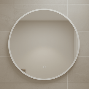 LED Bathroom Mirror LED Round 80cm Backlit, Touch Sensor, Heated Demister