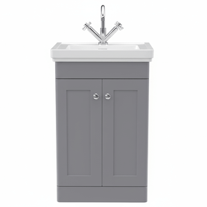 Traditional 500mm Floor Standing Bathroom Vanity Satin Grey