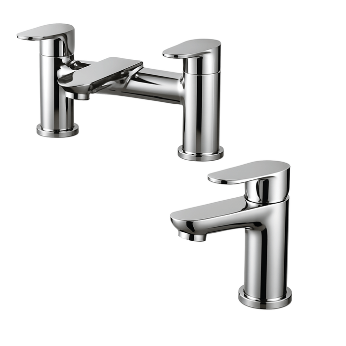 Chrome Bath Filler & Mono Basin Mixer Tap