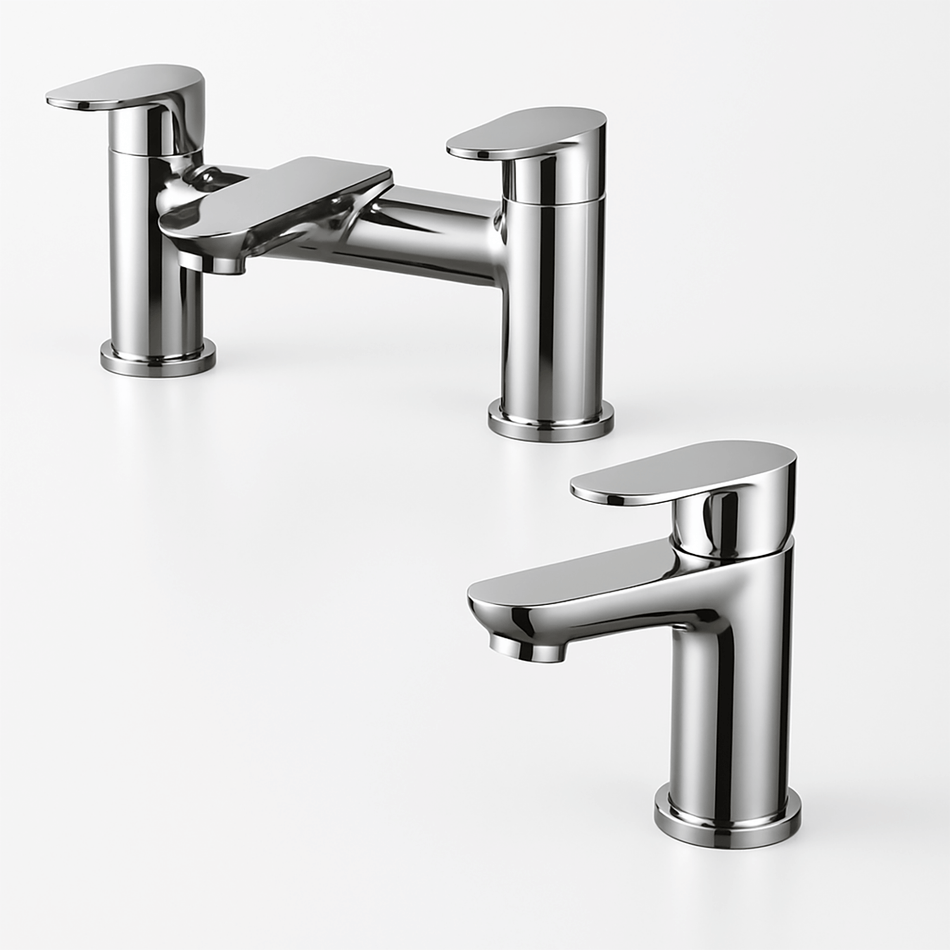 Chrome Bath Filler & Mono Basin Mixer Tap