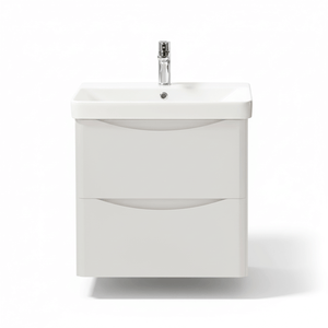 Bathroom Vanity Unit Wall Mounted 2-Drawer Cashmere
