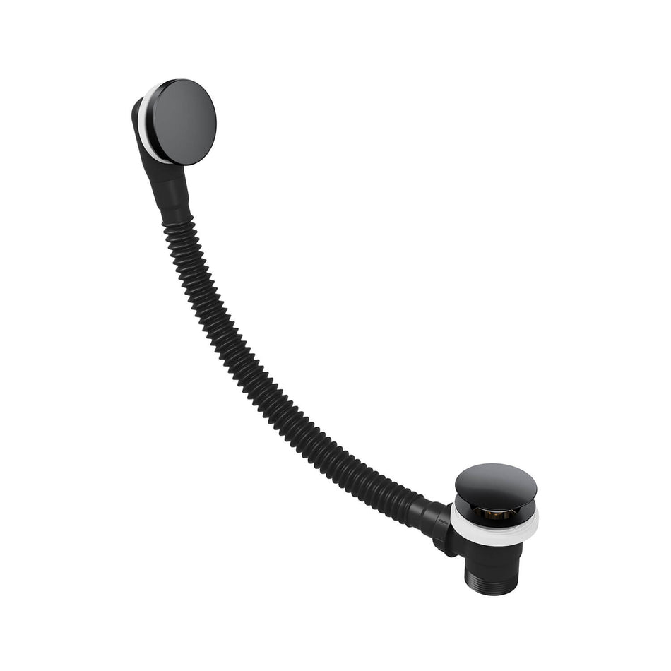 Easy-Clean Click-Clack Bath Waste with Overflow Matt Black