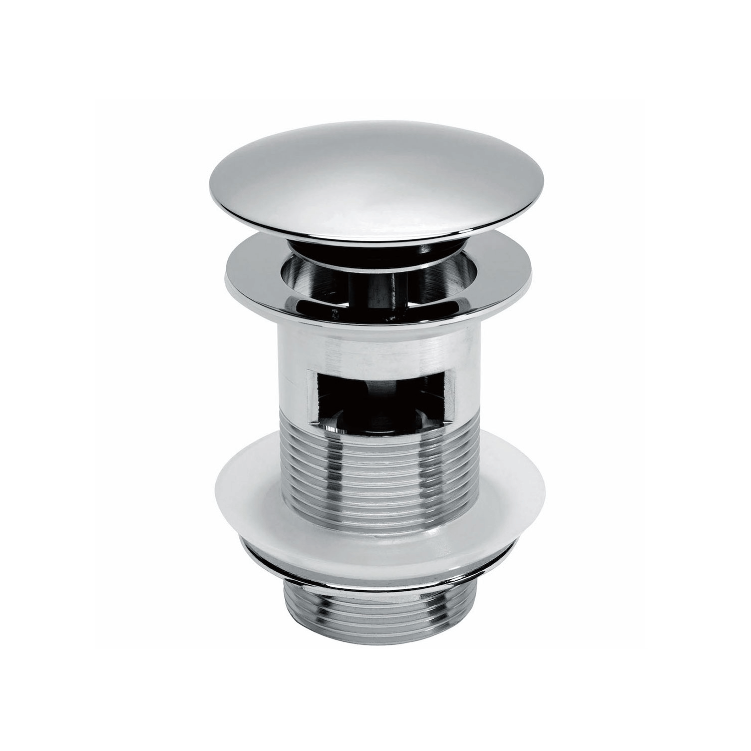 Round Dome Slotted Sprung Basin Waste Chrome