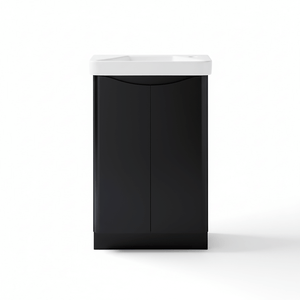 Matt Black 500mm Floor Standing Cloakroom Vanity Unit