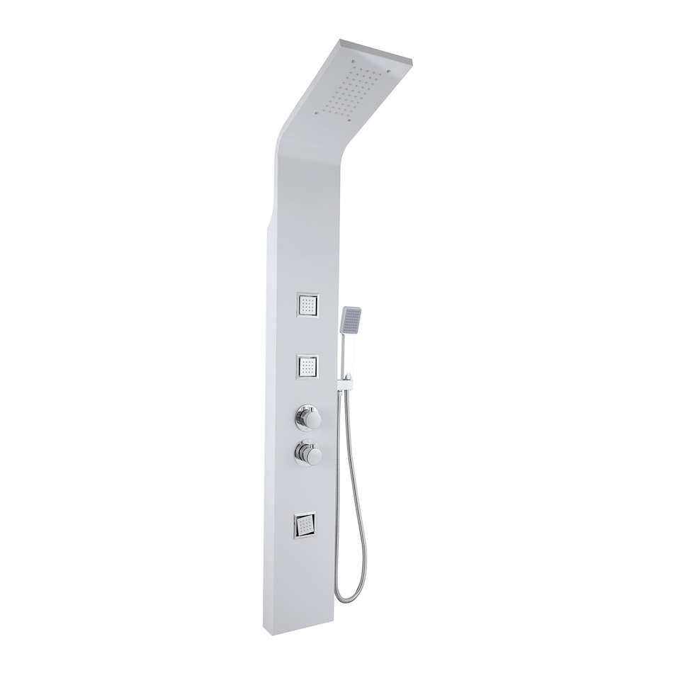 Atlantis Chrome Thermostatic Shower Tower Panel With Handset