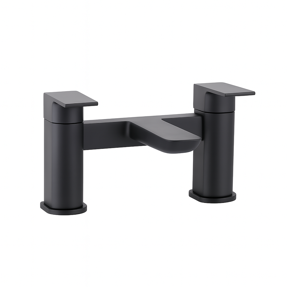 Deck Mounted Bath Filler Matt Black