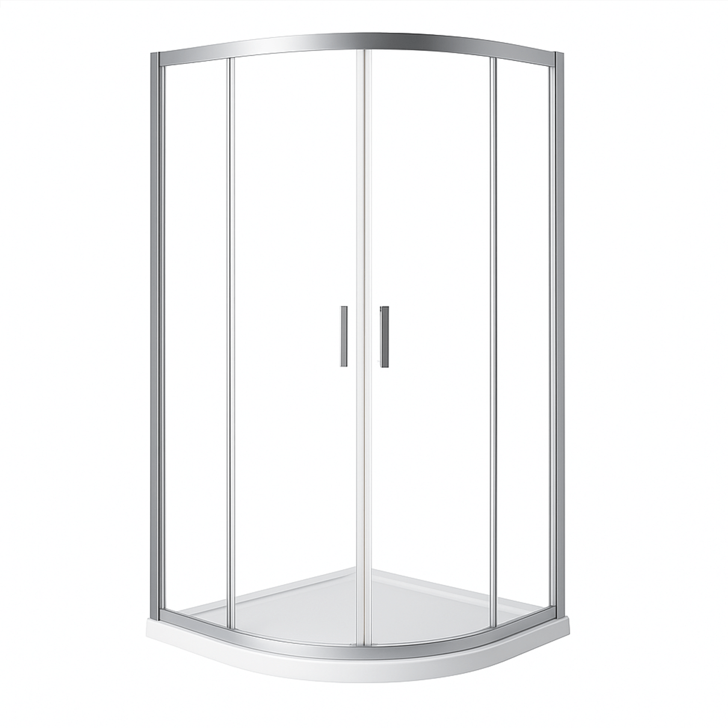 Quadrant Shower Enclosure 800 -800mm Polished Chrome Frame
