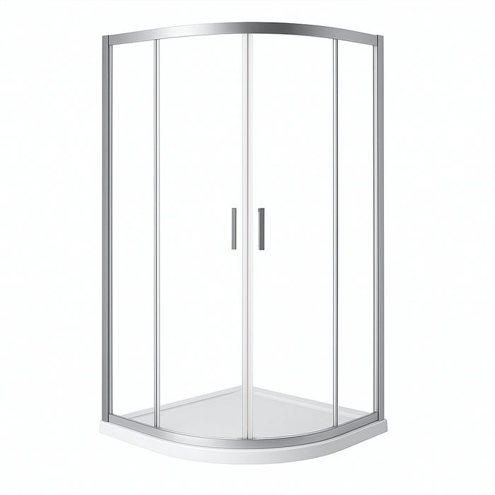 Quadrant Shower Enclosure 800 -800mm Polished Chrome Frame
