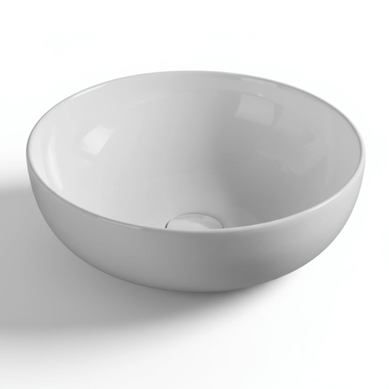 Margo Round Countertop Bathroom Basin – White