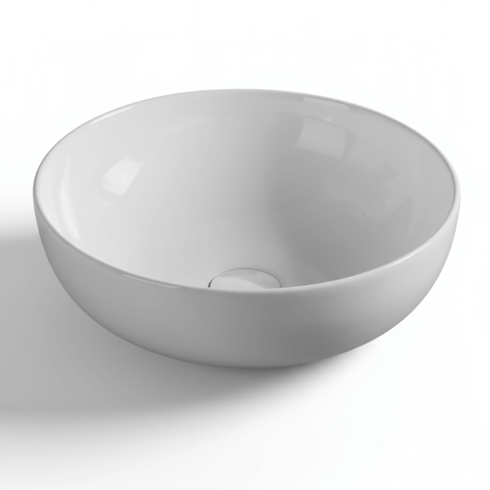 Margo Round Countertop Bathroom Basin – White
