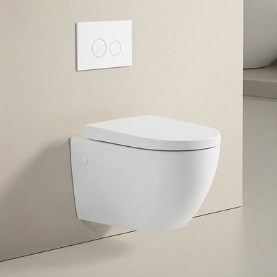 Ekora Rimless Wall Hung Round Toilet Pan