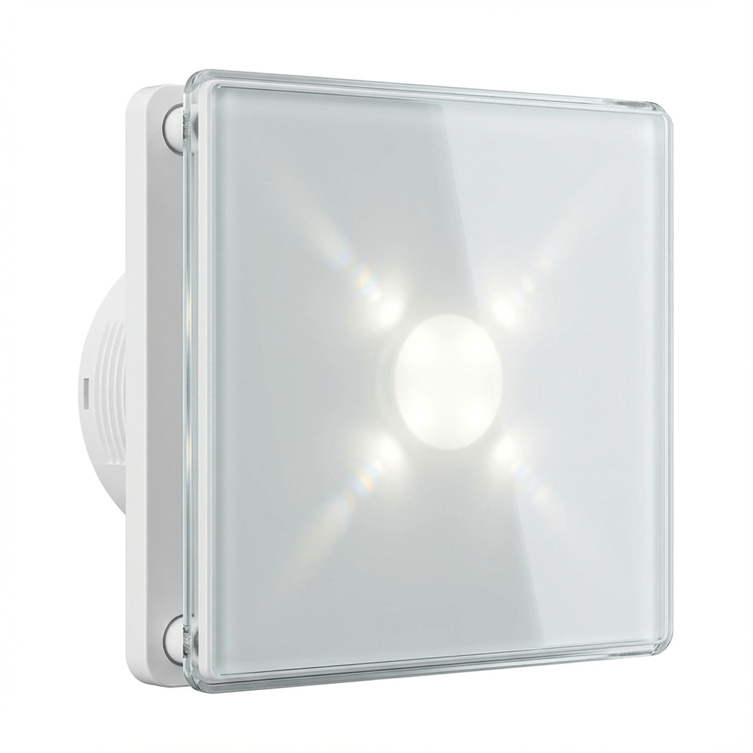 100mm / 4" LED Backlit Extractor Fan with Timer – White