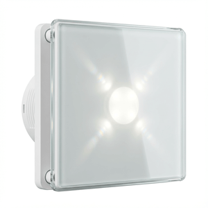 100mm / 4" LED Backlit Extractor Fan with Timer – White
