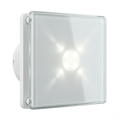 100mm / 4" LED Backlit Extractor Fan with Timer White