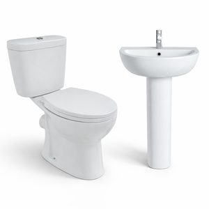 Bilo Close Coupled Toilet & 550 Full Pedestal & Basin