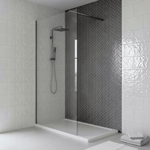 Wet Room Shower Screen 900 x 2000mm Chrome Profile