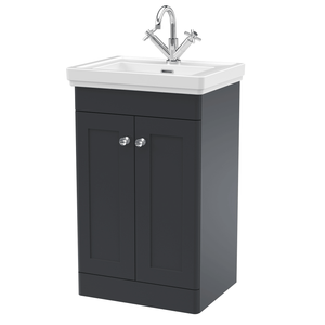 Traditional 500mm Floor Standing Bathroom Vanity Soft Black