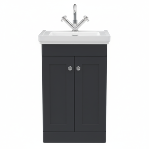 Traditional 500mm Floor Standing Bathroom Vanity Soft Black